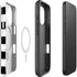 Black and White Checkered iPhone 16 Plus Magsafe Impact Case
